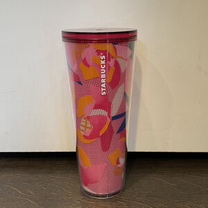Starbucks Spring Pink Floral Peony Venti Cold Cup 24oz Tumbler